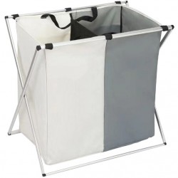 Cos textil pliabil cu 2 compartimente 113 l, 61 x 60 x 39 cm Cos textil pliabil cu 2 compartimente 113 l, 61 x 60 x 39 cm